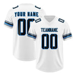 Custom White Black Retro Personalized Sleeve Line Football Jersey | BuyFootballJersey