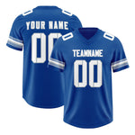 Custom Royal White Retro Personalized Sleeve Line Football Jersey | BuyFootballJersey