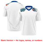 Custom Royal White Ukiyo-e Auspicious Clouds Graffiti Pattern Football Jersey | BuyFootballJersey