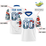 Custom White Royal Sleeve Ukiyo-e Auspicious Clouds Graffiti Pattern Football Jersey | BuyFootballJersey
