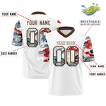 Custom White Light Brown Sleeve Ukiyo-e Auspicious Clouds Graffiti Pattern Football Jersey | BuyFootballJersey