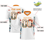 Custom White Orange Ukiyo-e Auspicious Clouds Graffiti Pattern Football Jersey | BuyFootballJersey