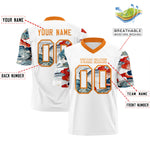 Custom White Orange Sleeve Ukiyo-e Auspicious Clouds Graffiti Pattern Football Jersey | BuyFootballJersey