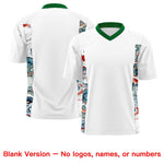 Custom White Kelly Green Ukiyo-e Auspicious Clouds Graffiti Pattern Football Jersey | BuyFootballJersey