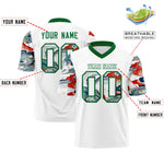 Custom White Kelly Green Sleeve Ukiyo-e Auspicious Clouds Graffiti Pattern Football Jersey | BuyFootballJersey