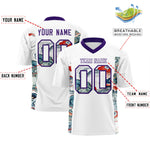 Custom White Purple Ukiyo-e Auspicious Clouds Graffiti Pattern Football Jersey | BuyFootballJersey
