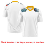 Custom Yellow White Ukiyo-e Auspicious Clouds Graffiti Pattern Football Jersey | BuyFootballJersey