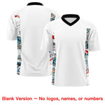 Custom White Black Ukiyo-e Auspicious Clouds Graffiti Pattern Football Jersey | BuyFootballJersey