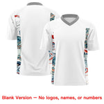 Custom White Gray Ukiyo-e Auspicious Clouds Graffiti Pattern Football Jersey | BuyFootballJersey