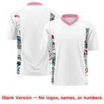 Custom White Light Pink Ukiyo-e Auspicious Clouds Graffiti Pattern Football Jersey | BuyFootballJersey