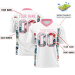 Custom White Light Pink Ukiyo-e Auspicious Clouds Graffiti Pattern Football Jersey | BuyFootballJersey