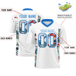 Custom White Light Blue Ukiyo-e Auspicious Clouds Graffiti Pattern Football Jersey | BuyFootballJersey
