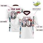Custom White Burgundy Ukiyo-e Auspicious Clouds Graffiti Pattern Football Jersey | BuyFootballJersey