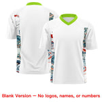Custom White Neon Green Ukiyo-e Auspicious Clouds Graffiti Pattern Football Jersey | BuyFootballJersey
