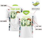 Custom White Neon Green Ukiyo-e Auspicious Clouds Graffiti Pattern Football Jersey | BuyFootballJersey
