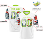 Custom White Neon Green Sleeve Ukiyo-e Auspicious Clouds Graffiti Pattern Football Jersey | BuyFootballJersey