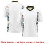 Custom White Olive Ukiyo-e Auspicious Clouds Graffiti Pattern Football Jersey | BuyFootballJersey