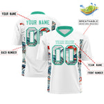 Custom White Bright Green Ukiyo-e Auspicious Clouds Graffiti Pattern Football Jersey | BuyFootballJersey