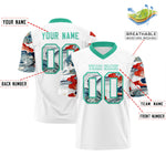 Custom White Bright Green Sleeve Ukiyo-e Auspicious Clouds Graffiti Pattern Football Jersey | BuyFootballJersey