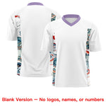 Custom White Light Purple Ukiyo-e Auspicious Clouds Graffiti Pattern Football Jersey | BuyFootballJersey