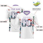 Custom White Light Purple Ukiyo-e Auspicious Clouds Graffiti Pattern Football Jersey | BuyFootballJersey