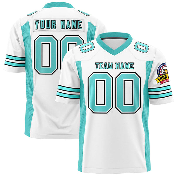 Custom White Bright Green Personalized Insert Color Design Football Jersey | BuyFootballJersey
