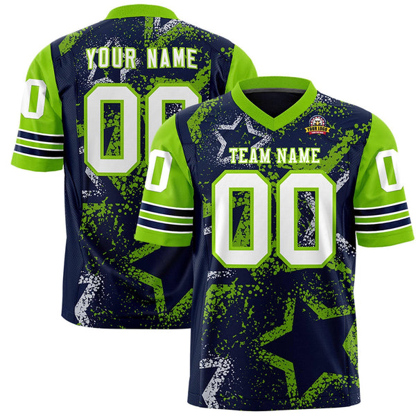 Custom Royal Gray-White Personalized Star Pattern Design Football Jersey | BuyFootballJersey