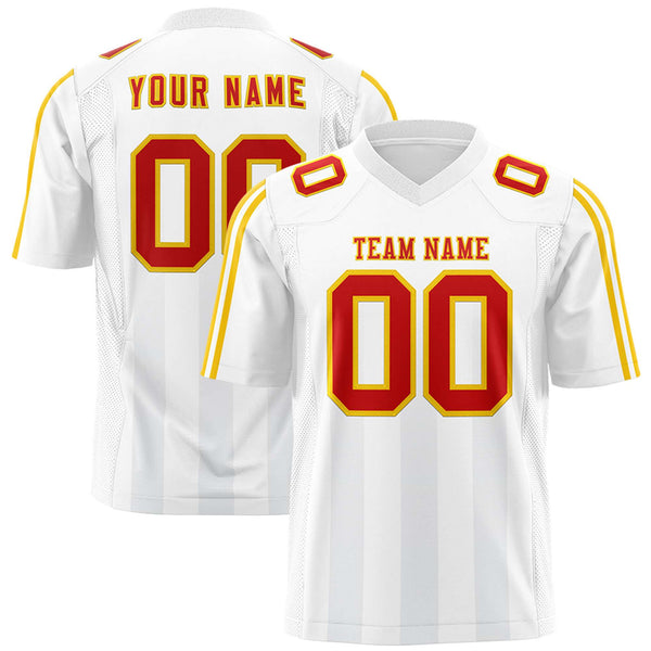 Custom White Gray Vertical Fine Stripe Gradient Fashion Personalized Team Football Jersey | BuyFootballJersey