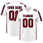 Custom White Cardinal and Black Side Stripe Pattern Football Jersey | BuyFootballJersey