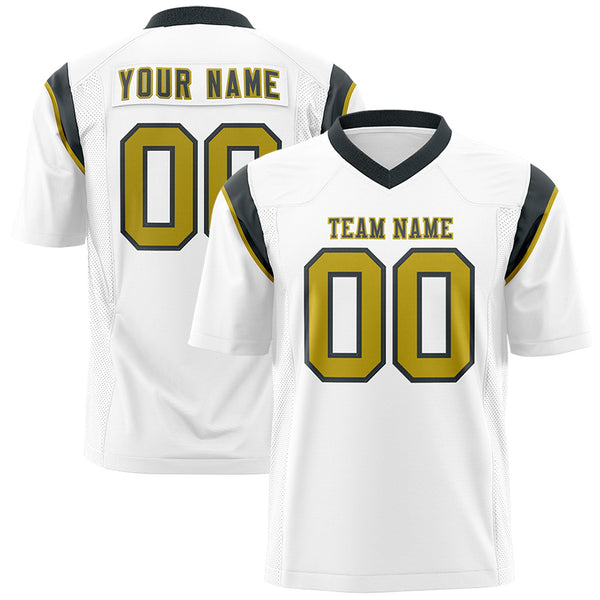 Custom White Dark Gray Personalized Shoulder Cut Two-Tone Flag Football Jersey | BuyFootballJersey