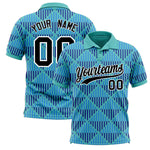 Custom Teal Lingge Sunshine Polo Shirts | BuyFootballJersey