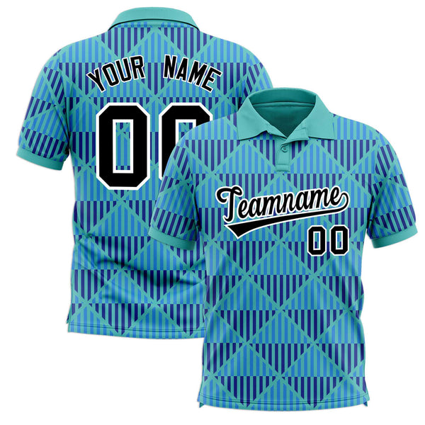 Custom Teal Lingge Sunshine Polo Shirts | BuyFootballJersey