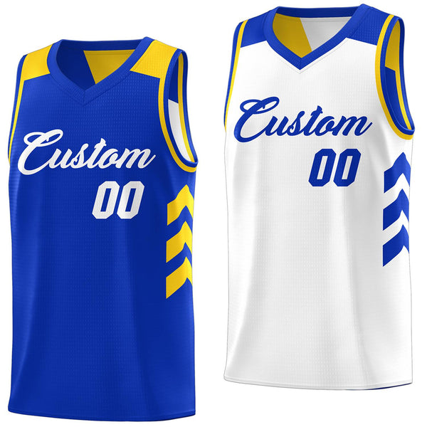 Custom Royal White Reversible Double Side Tops Basketball Jersey | BuyFootballJersey