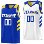 Custom Royal White Reversible Double Side Tops Basketball Jersey | BuyFootballJersey