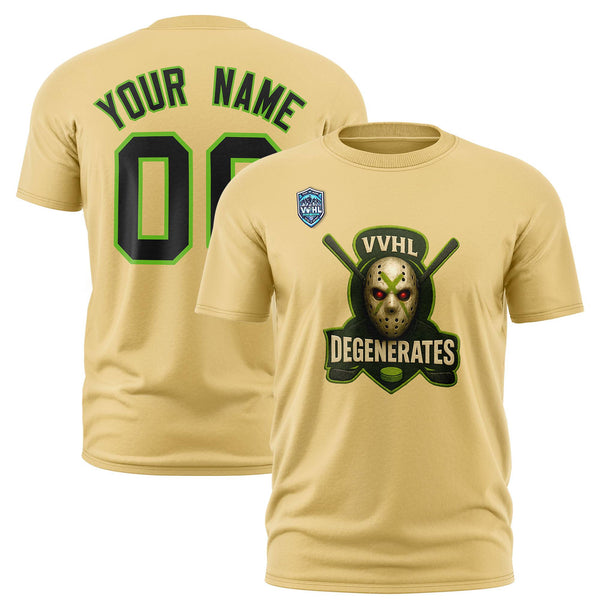 Custom VVHL Khaki Green-Black S7-Degenerates-1 T-Shirt | BuyFootballJersey