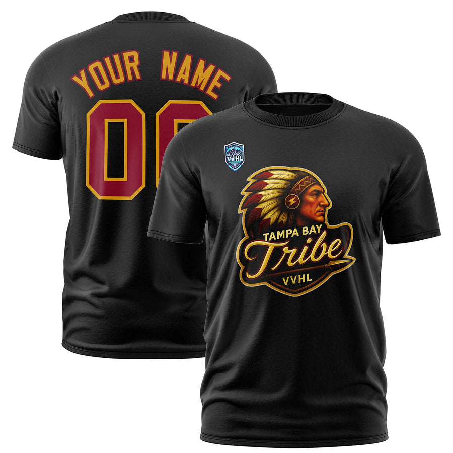 Custom VVHL Black Crimson S7-Tampa-bay-tribe-1 T-Shirt | BuyFootballJersey