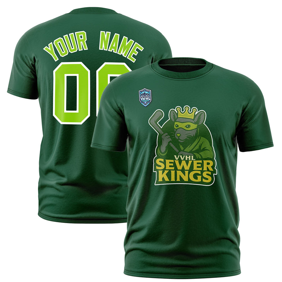 Custom VVHL Green S7-Sewer-Kings T-Shirt | BuyFootballJersey