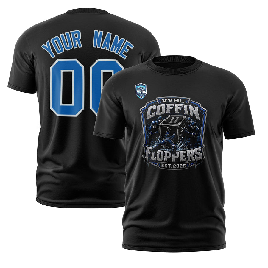 Custom VVHL S11 Coffin Floppers Black T-Shirt | BuyFootballJersey