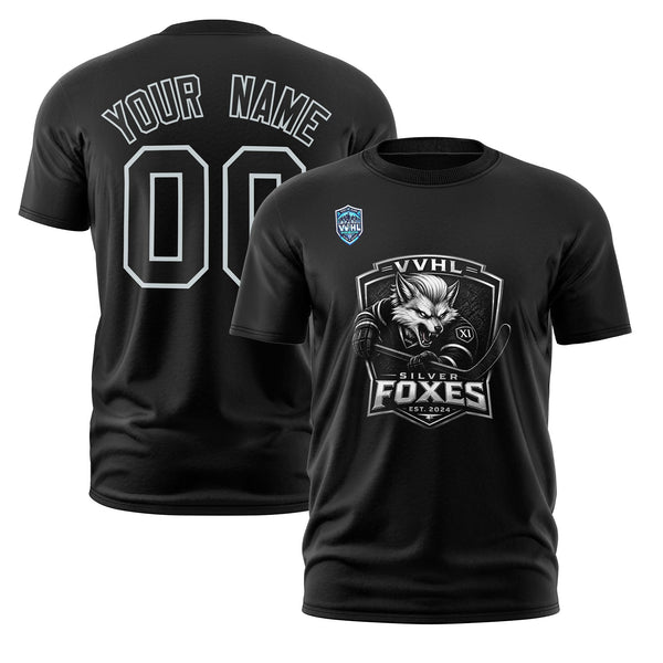 Custom VVHL S11 Silver Fox Black T-Shirt | BuyFootballJersey