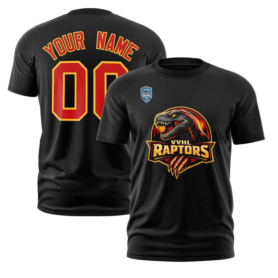 Custom VVHL S11 Raptors Black T-Shirt | BuyFootballJersey