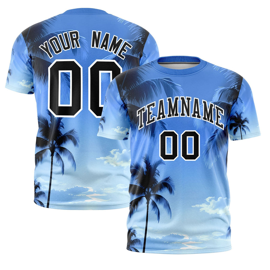 Custom Black White Graffiti Pattern Hawaiian Style T-shirt | BuyFootballJersey