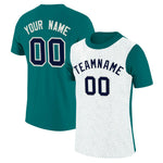 Custom Teal White Mesh Two Tone T-Shirt For Men Women&Youth | BuyFootballJersey