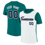 Custom Teal White Mesh Two Tone T-Shirt For Men Women&Youth | BuyFootballJersey
