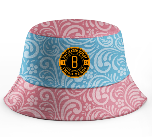 Custom Pink and Blue Printed Bucket Hat | BuyFootballJersey