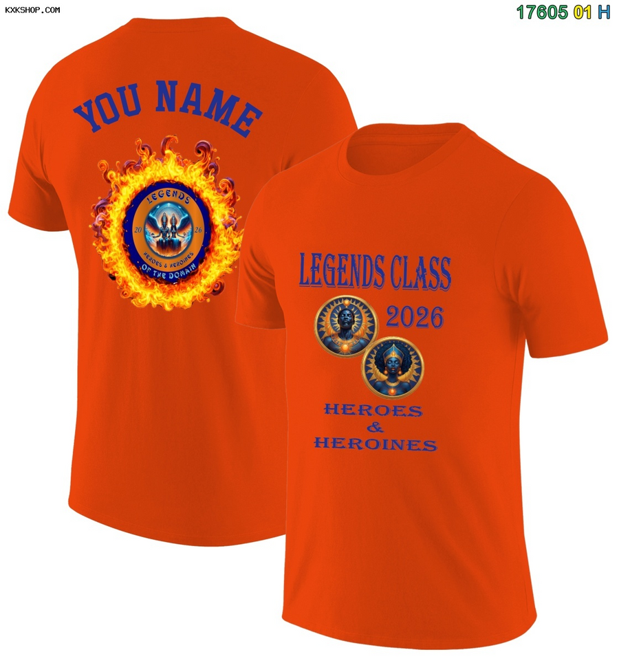 Custom Orange Blue Classic Style Crew neck T-Shirts Full Sublimated | BuyFootballJersey