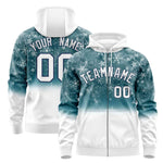 Custom White Midnight Blue Christmas Graffiti Pattern Athletic Full-Zip Hoodie | BuyFootballJersey
