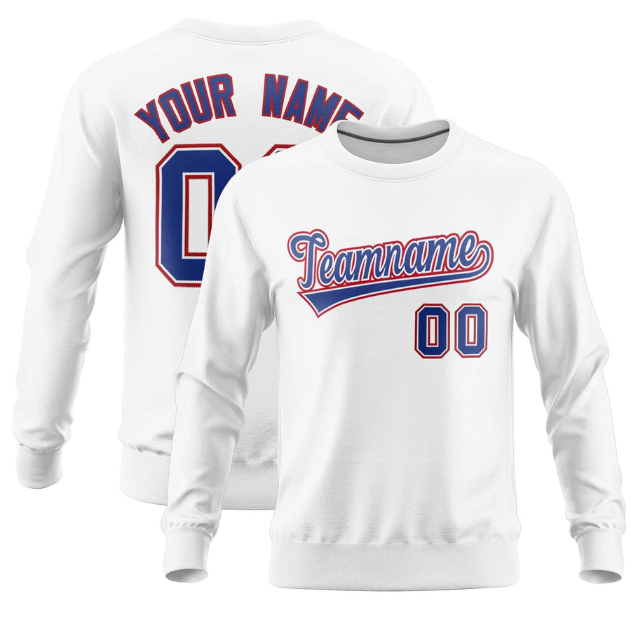 Custom White Classic Style Personalized Uniform Pullover Hoodie | BuyFootballJersey