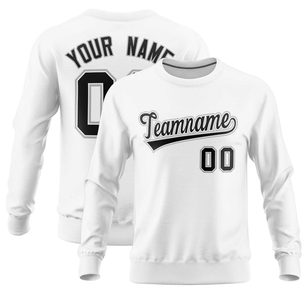 Custom White Classic Style Personalized Uniform Pullover Hoodie | BuyFootballJersey