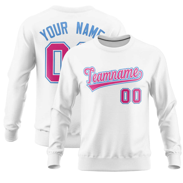 Custom White Classic Style Personalized Uniform Pullover Hoodie | BuyFootballJersey