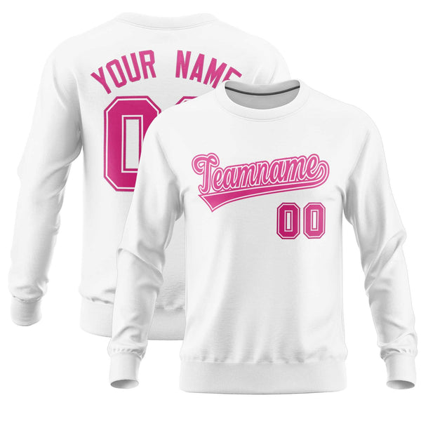 Custom White Classic Style Personalized Uniform Pullover Hoodie | BuyFootballJersey